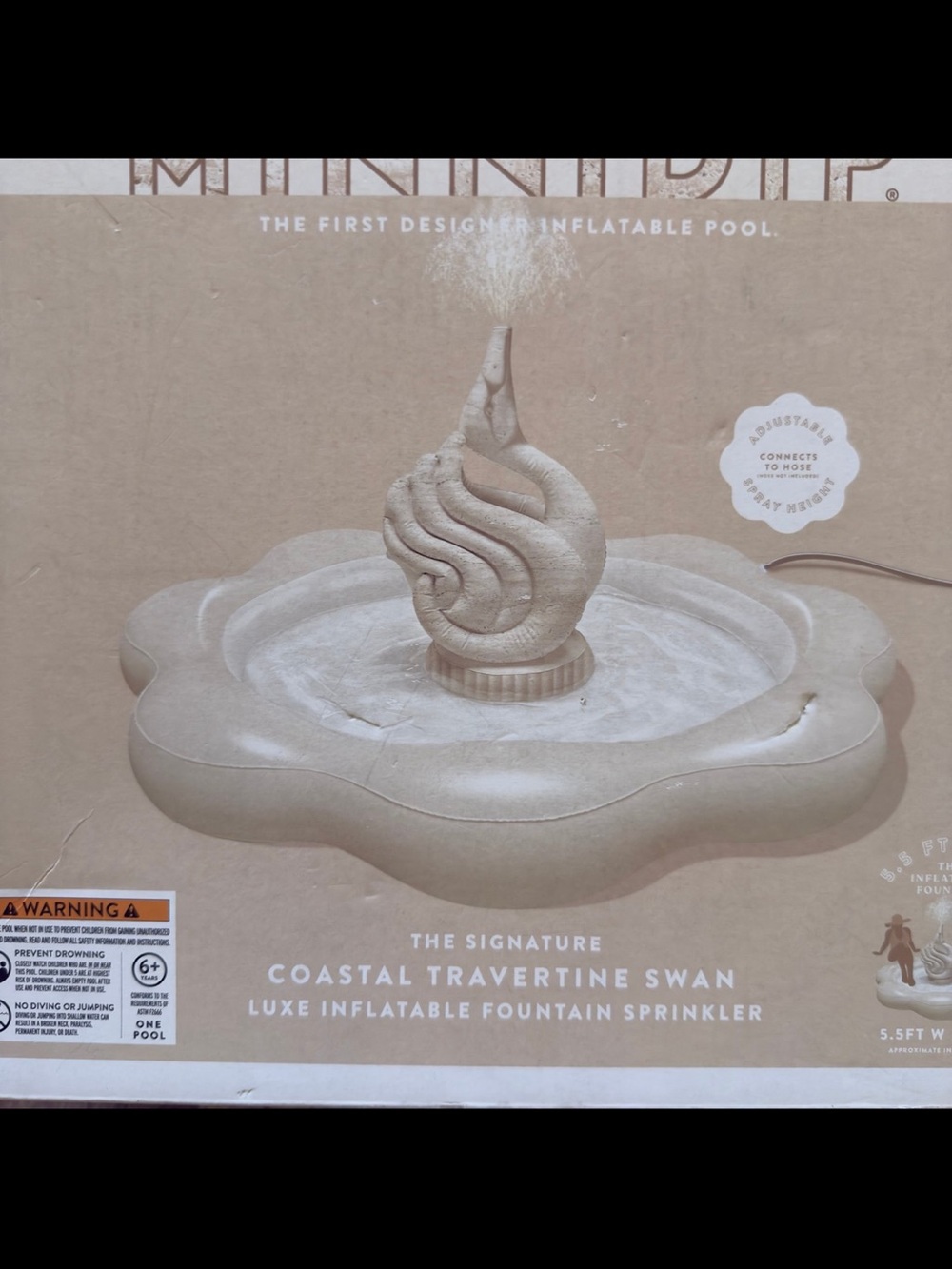 Minnidip coastal travertine swam fountain sprinkler - Picture 3 of 6